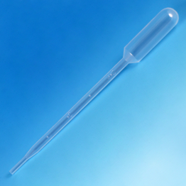 Graduated Transfer Pipet, 5.0mL, Large Bulb, Graduated to 1mL, 145mm, Bulb Draw - 3.4mL