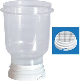 Microsart® @Filter 250, Sterile, 0.45µm, High Flow, Black with White Gridlines, With Lid