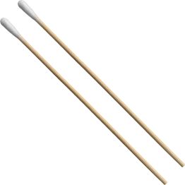 6" Sterile DNA-Free Standard Cotton Swabs with Wooden Handle & Tube