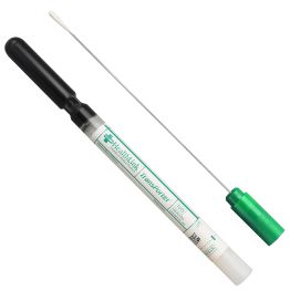 TransPorter® Transport Swab, Amies Gel with Charcoal, Single Swab, Soft Aluminum Wire Shaft, Rayon Mini-Tip, Green Cap