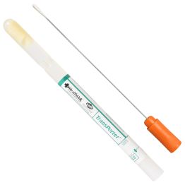 TransPorter® Transport Swab, Liquid Stuart, Single Swab, Regular Aluminum Wire Shaft, Rayon Mini-Tip, Orange Cap