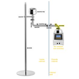 TRIO.BAS™ Remote Stainless Steel Aspirating System, Short tube 90deg elbow