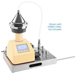 FLO.GAS Compressed Gas Sampling System for testing air, N2 with 100 Liters per minute, flow meter Petri Plate