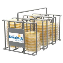 DuraRack®, Metal Contact Plate Rack, for 15x65mm Contact Plates, Holds 60 Plates