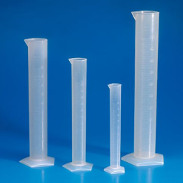 Graduated Cylinders, Polypropylene, Molded Graduations, 100mL