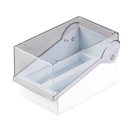 SlideFile Jr. Storage System, Slide Holder Storage Box, with Removable Tray, White, Holds up to 200 slides (3" x 1")