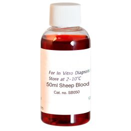 Blood, Sheep, Whole Blood in Anticoagulant, Screw Cap Bottle, 50ml