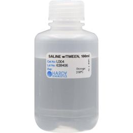 Saline 0.9% with 0.5% Tween®  80, 125ml, Polypropylene Bottle