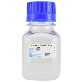 Sterile Water, 50ml, Polycarbonate Bottle