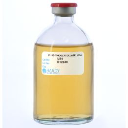 Fluid Thioglycollate (FTM) with Indicator, USP, 100ml, Glass Bottle with Needle Port Septum