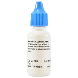 Mayer's Albumin, for Better Specimen to Slide Adhesion, 15ml dropper vial