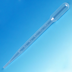 Graduated Transfer Pipet, Large Bulb, Graduated to 3mL, 155mm, Sterile, 7.0mL