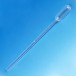 Graduated Transfer Pipet, 1.5mL, Pediatric, Graduated to 0.3mL, 115mm, Bulb Draw - 0.9mL