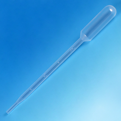 Graduated Transfer Pipet, Large Bulb, Graduated to 1mL, 145mm, Sterile, 5.0mL