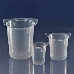 Tri-Corner Beakers, Three Corner, Clarified Polypropylene, Graduated, 400ml