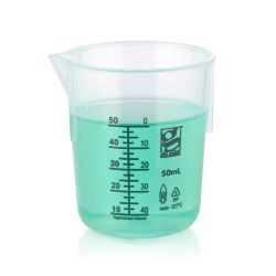 Diamond® Essentials™ Beaker, Polypropylene, Griffin Style Low Form, 50mL