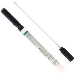 TransPorter® Transport Swab, Amies Gel with Charcoal, Single Swab, Plastic Shaft, Regular Rayon Tip, Black Cap