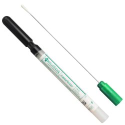 TransPorter® Transport Swab, Amies Gel with Charcoal, Single Swab, Soft Aluminum Wire Shaft, Rayon Mini-Tip, Green Cap