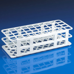 Snap-N-Rack Test Tube Rack, Polypropylene, White, 40 Hole, 25mm