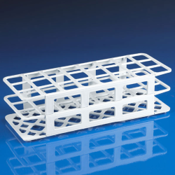 Snap-N-Rack Test Tube Rack, Polypropylene, White, 24 Hole, 30mm