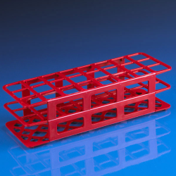 Snap-N-Rack Test Tube Rack, Polypropylene, Red, 30mm, 24 hole