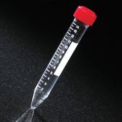 Acrylic Centrifuge Tube, Separate Red Screw Cap, Printed Graduations, 15ml