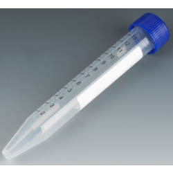 Centrifuge Tube, Blue Screw Cap, Polypropylene, Printed Graduations, Bulk Packed, 15ml