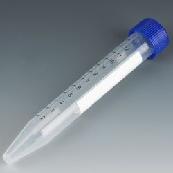 Centrifuge Tube, Blue Screw Cap, Sterile, Polypropylene, Printed Graduations,  15ml