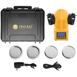 TRIO.BAS™ DUO CABLE Kit, 100 Liters per minute, Petri Plate, with charging cable