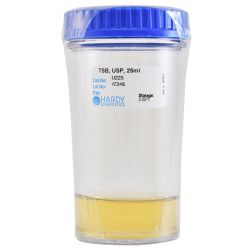 Tryptic Soy Broth (TSB), USP, 25ml, Wide Mouth Polycarbonate Jar