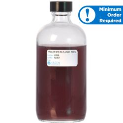 Violet Red Bile (VRBA) Agar, 200ml, 8oz Glass Bottle