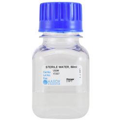 Sterile Water, 50ml, Polycarbonate Bottle