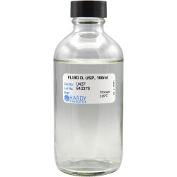 Fluid D, USP, 100ml, 4oz Boston Round, Glass Bottle