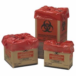 Biohazard Waste Collection Box, 12x12x24 inches