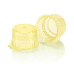 Translucent Snap Cap, 12/13mm, for Vacuum and Test Tubes, Yellow