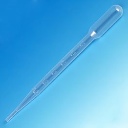 Pipet, Transfer, Disposable, Non-sterile, Low Density Polyethylene, 6 inches Long, 7ml Capacity, 3.5ml Bulb Draw, Graduations to 3ml