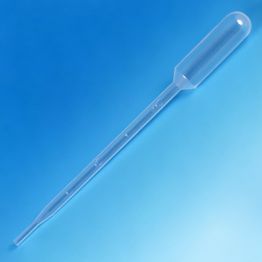Pipet, Transfer, Disposable, Non-sterile, Large Bulb, Graduated to 1ml, 5ml Capacity, 145mm Long, 24 drops/ml