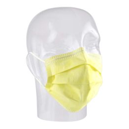 Surgical Mask, Isolation, with Ear Loops, Yellow