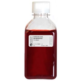 Blood, Horse, Defibrinated, Polycarbonate, Screw Cap Bottle, 500ml