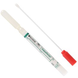 TransPorter® Transport Swab, Cary Blair, Single Swab, Plastic Shaft, Regular Rayon Tip, Red Cap