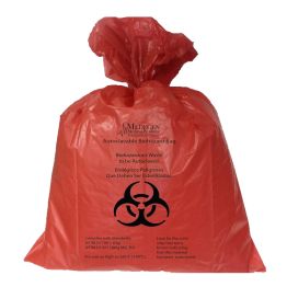 Autoclavable/Biohazard Bags, Dual Tested, Flat Packed, 7-10gal Fill