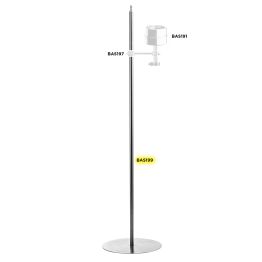 Stainless Steel Floor Pole, 1m tall, 25cm base