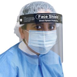 Face Shield, Full Face, Disposable, Clear Anti-Fogging Plastic