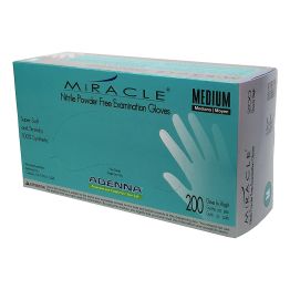 Adenna MIRACLE® Nitrile PF Examination Glove, Blue, Medium