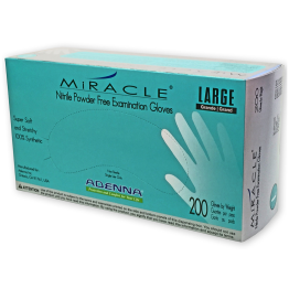 Adenna MIRACLE® Nitrile PF Examination Glove, Blue, Large