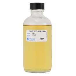 Fluid Thioglycollate (FTM) with Indicator, USP, 100ml Fill, Boston Round, Glass Bottle