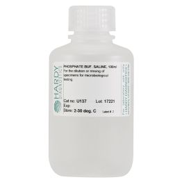 Phosphate Buffered Saline (PBS), pH 7.5, 100ml Fill, Polypropylene Bottle