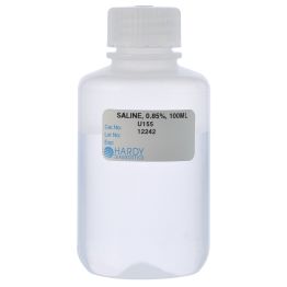 Saline 0.85%, 100ml Fill, Polypropylene Bottle