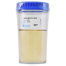 Mannitol Yeast Extract Peptone (MYEP) Broth, 90ml Fill, Wide Mouth Polycarbonate Jar