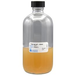 Tryptic Soy Agar (TSA) with Lecithin and Tween 80, 100ml Fill, Glass Bottle